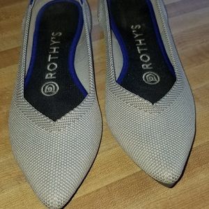 Rothys, Size 5.5, Flax Birdseye, worn 3 times